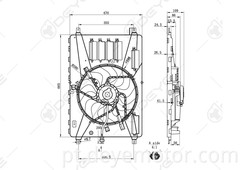 6G91-8C607-GF Ventilador de resfriamento do radiador de 12v dc venda quente para FORD MENDEO VOLVO XC60